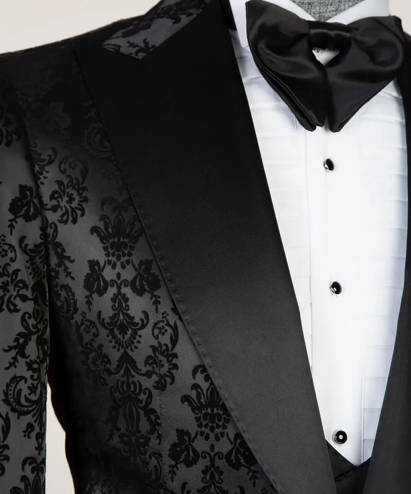 3 Pieces Black Designer Tuxedo