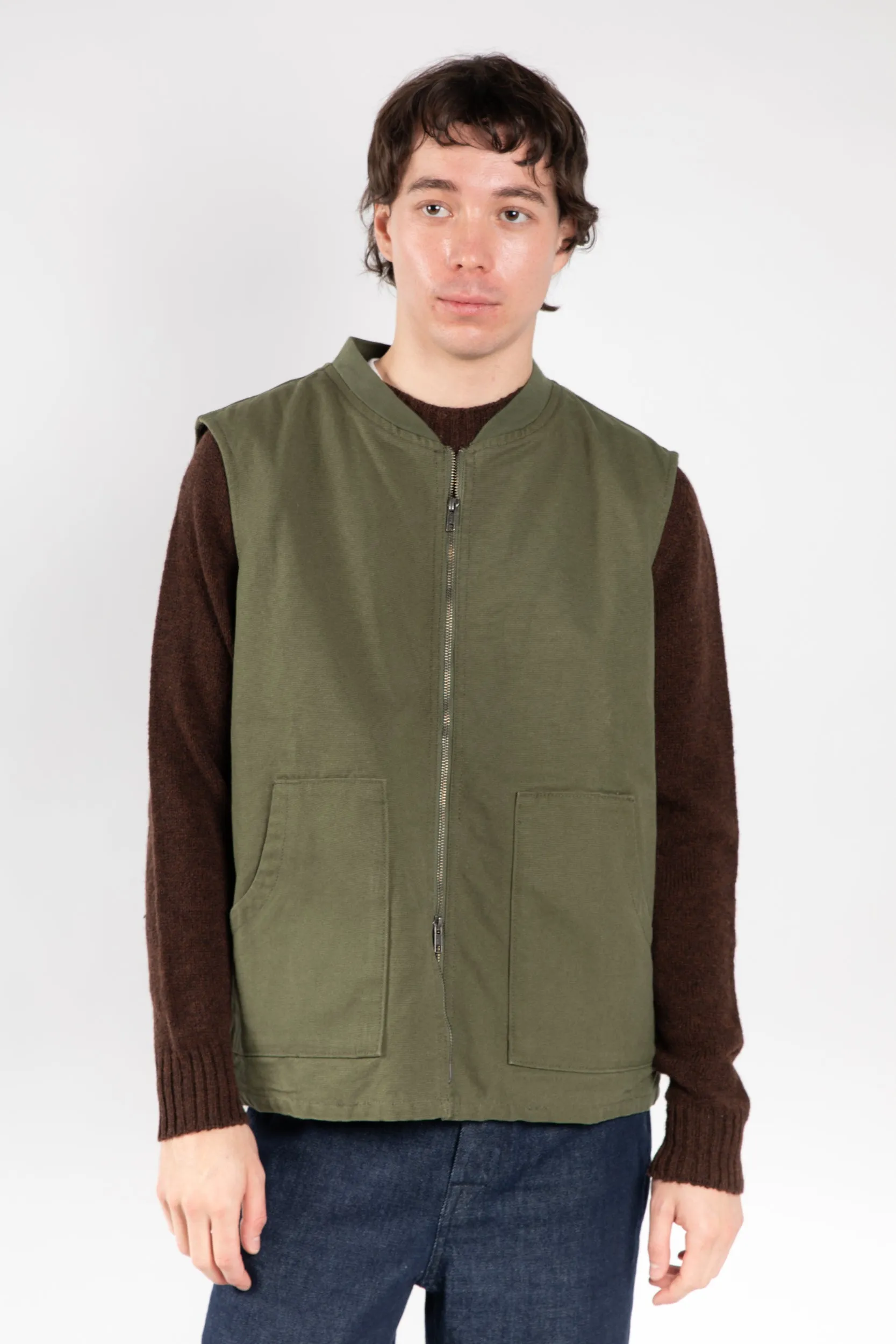 3029 Canvas Vest w/Patch Pockets | Coriander