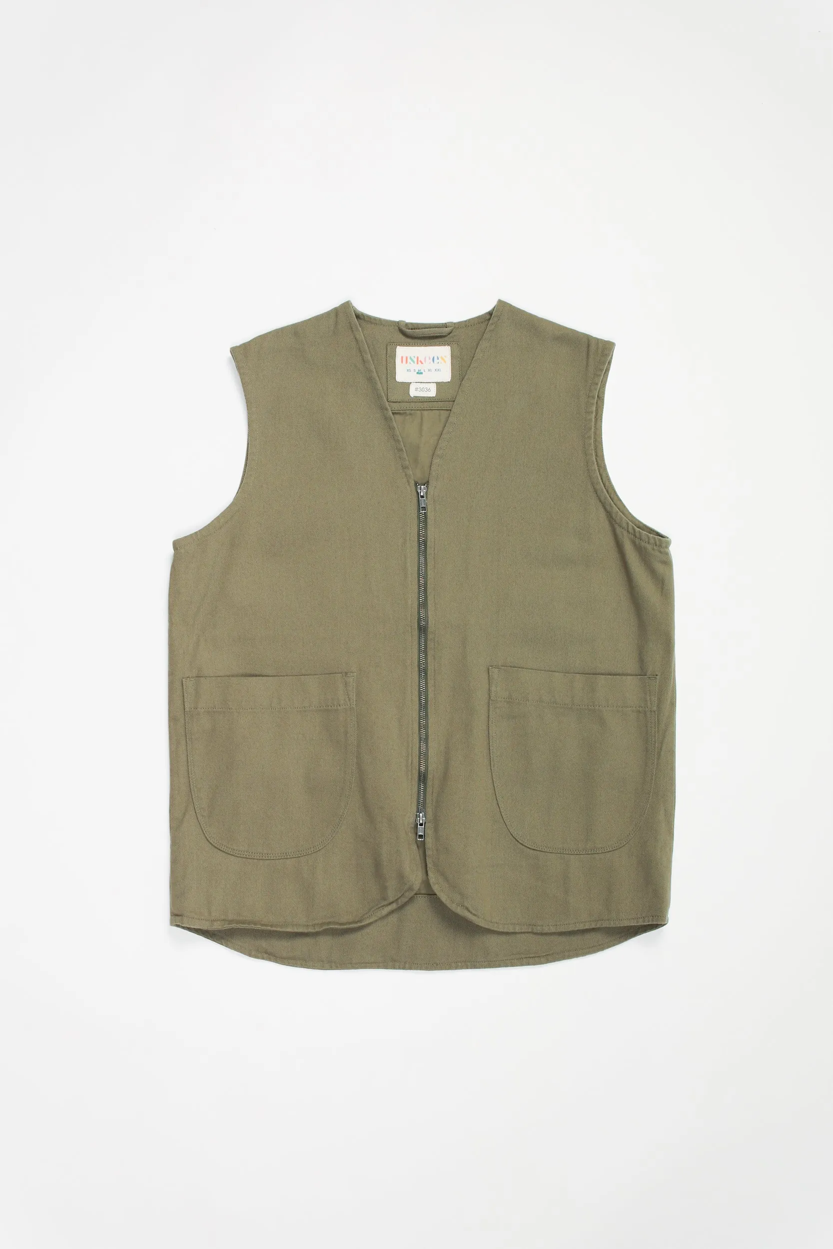 3036 Drill Zip-Up Vest | Moss