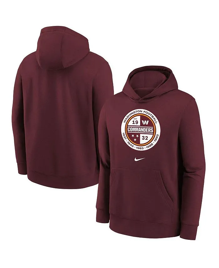 Big Boys Washington Commanders Nike Alternate Logo Hoodie Burgundy red