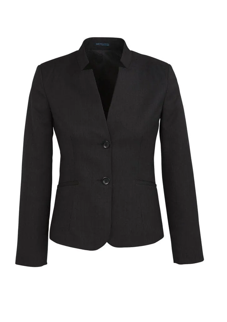 Biz Corporates Women's Short Jacket with Reverse Lapel 60113