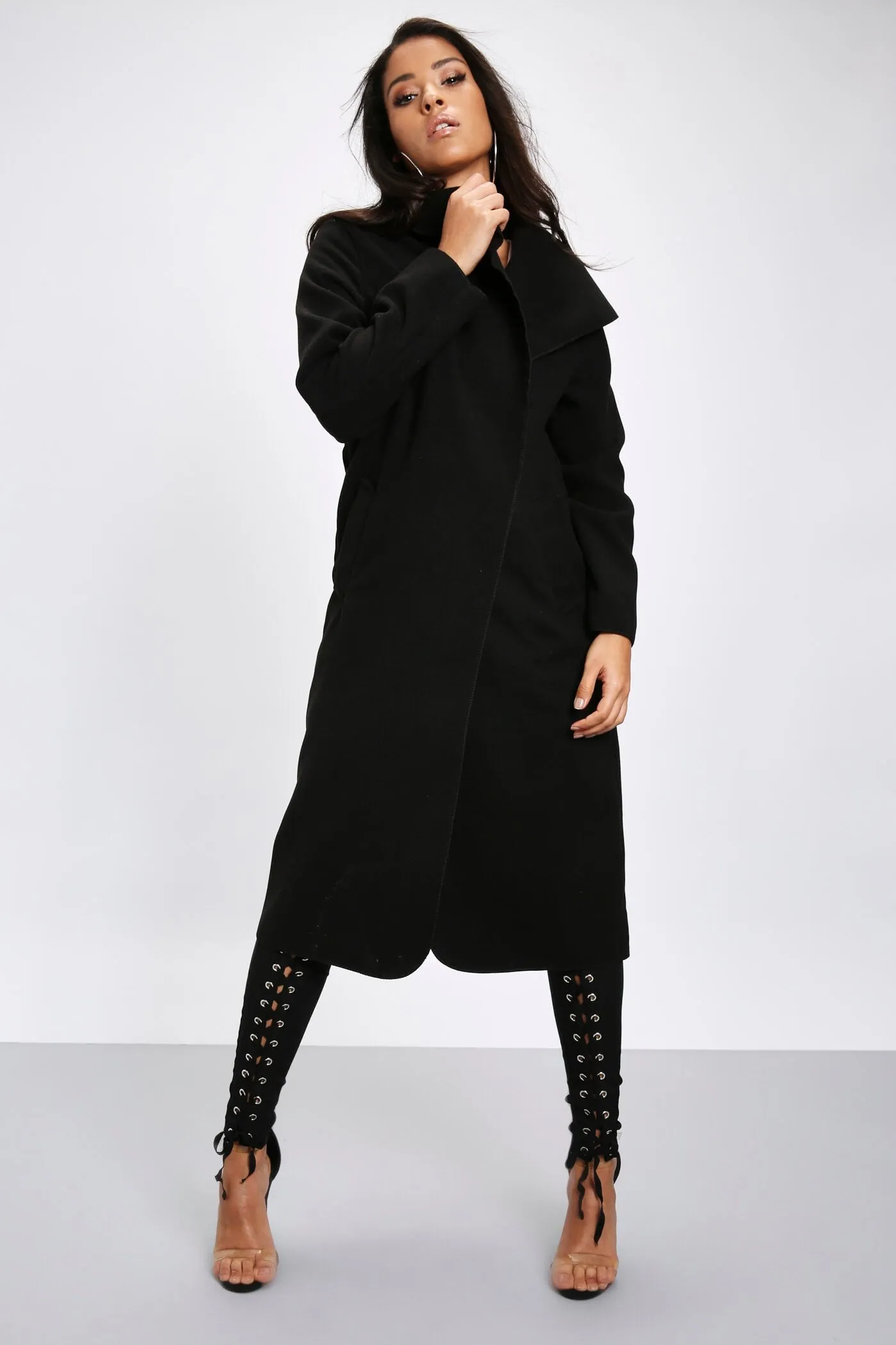 Black Waterfall Coat