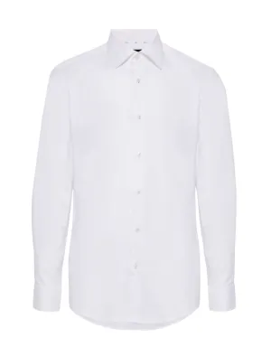 BOSS classic-collar cotton-blend shirt