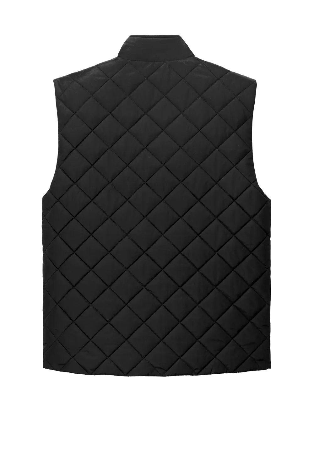 Brooks Brothers Mens Water Resistant Quilted Full Zip Vest - Deep Black