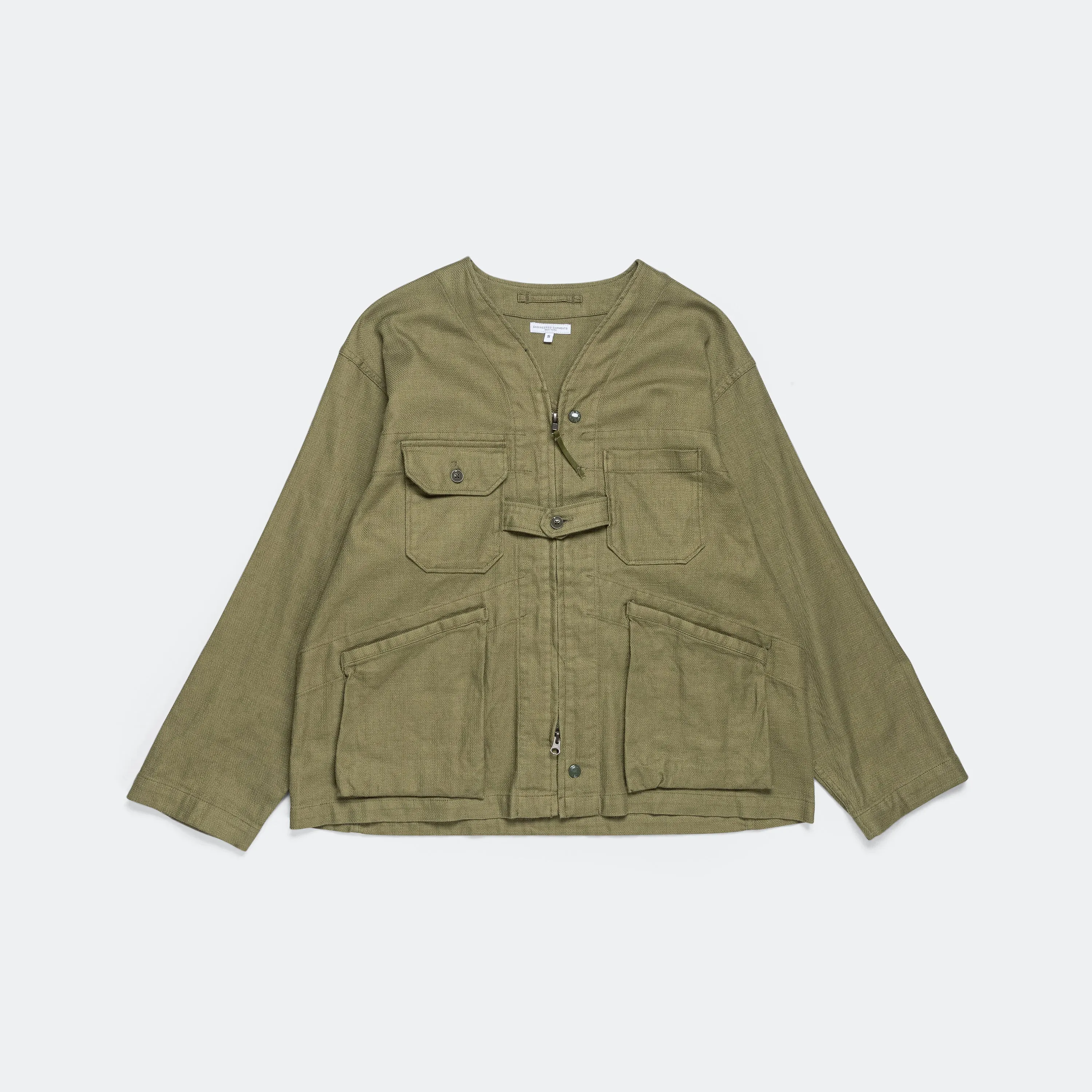 Cardigan Jacket - Dark Olive Java Cloth