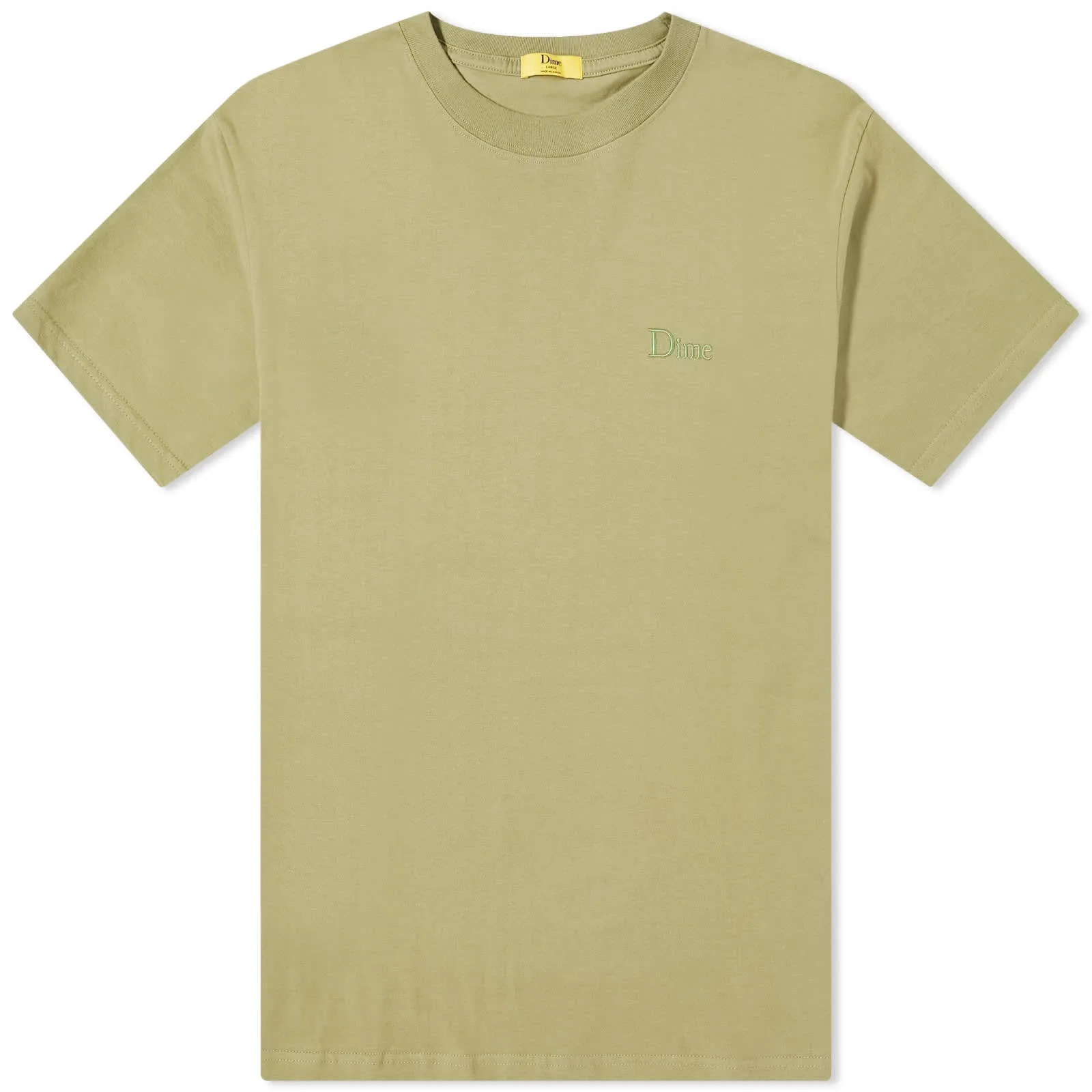 Dime Classic Small Logo T-Shirt, Army Green