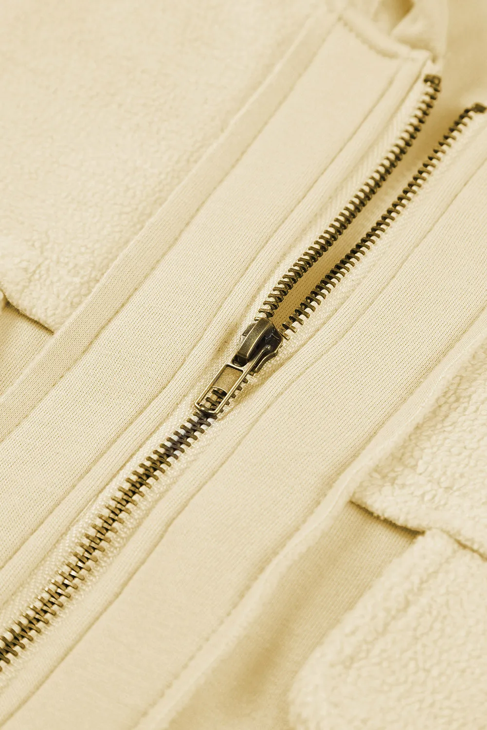 Flap Pocket Hood Zip Up Jacket