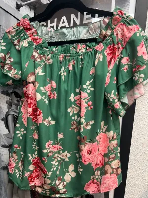 Floral Print Off Shoulder Top