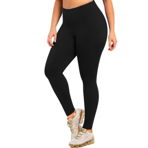 Fullsoft Black Plus Size Womens Leggings High Waisted Yoga Pants