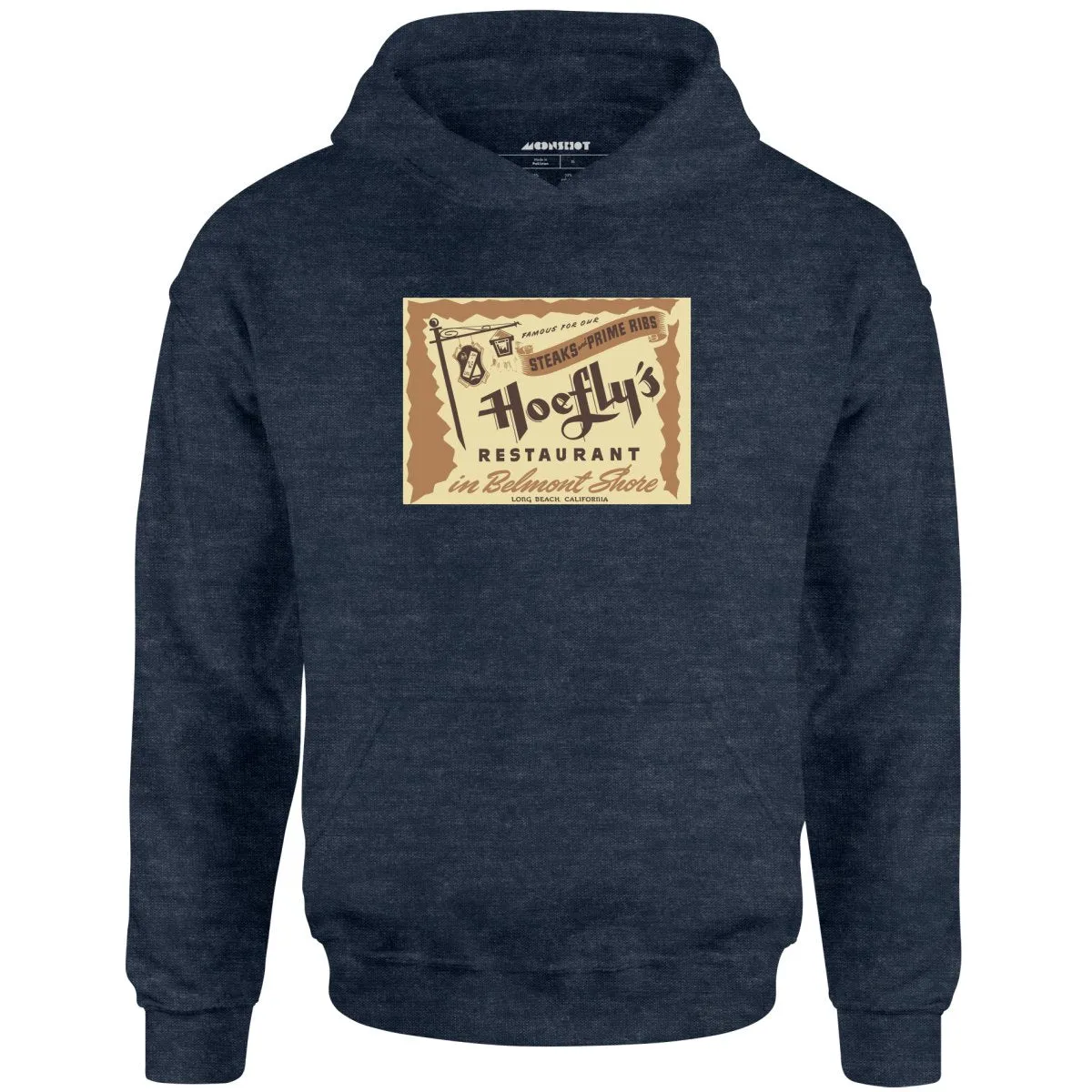 Hoefly's - Belmont Shore, CA - Vintage Restaurant - Unisex Hoodie