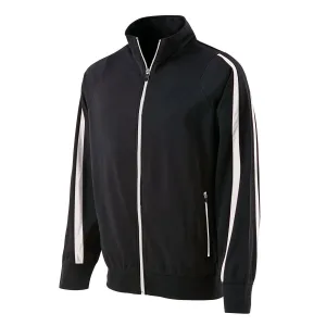 Holloway Youth Black/White Full Zip Determination Jacket