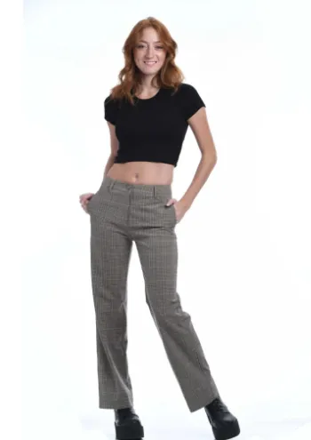 KatieJ NYC Juniors Blake Plaid Ankle Length Pants