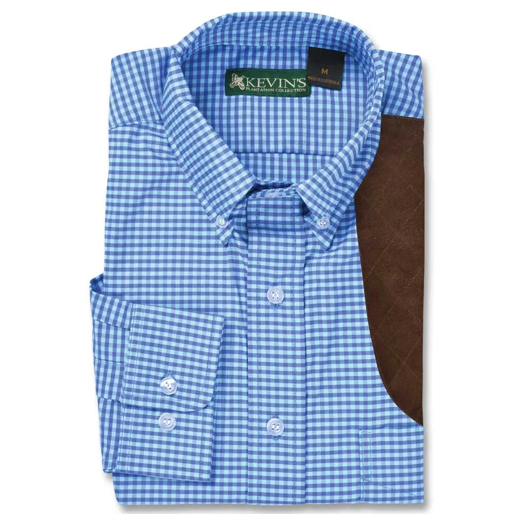 Kevin's Performance Aqua/Blue Gingham Left Hand Shooting Shirt