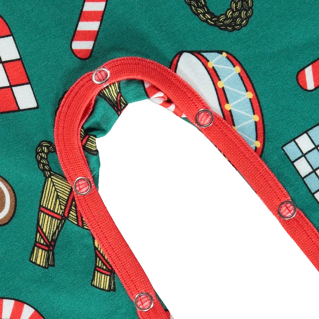 Long-sleeved baby suit with Christmas decorations