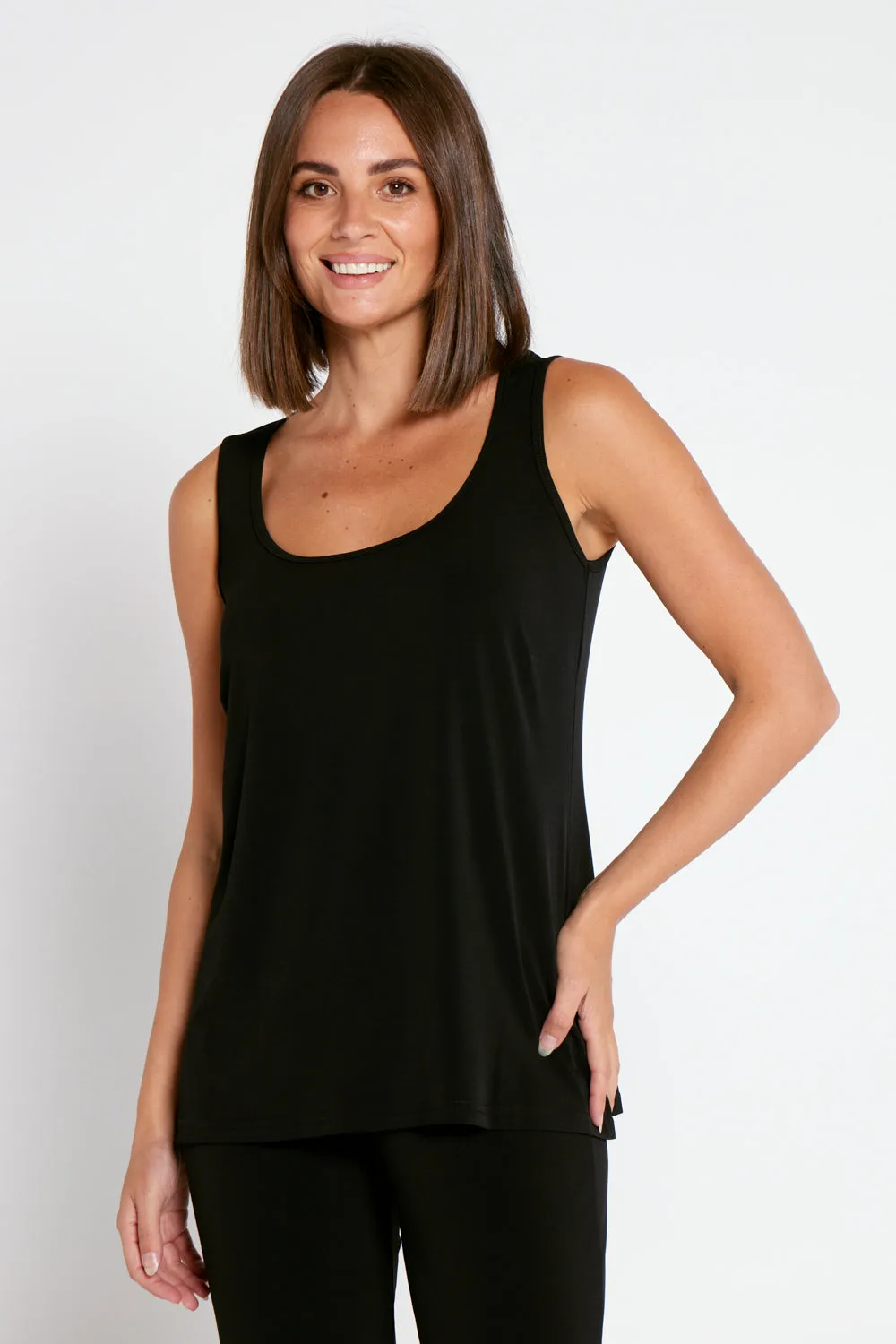 Mia Stretch Cami - Black