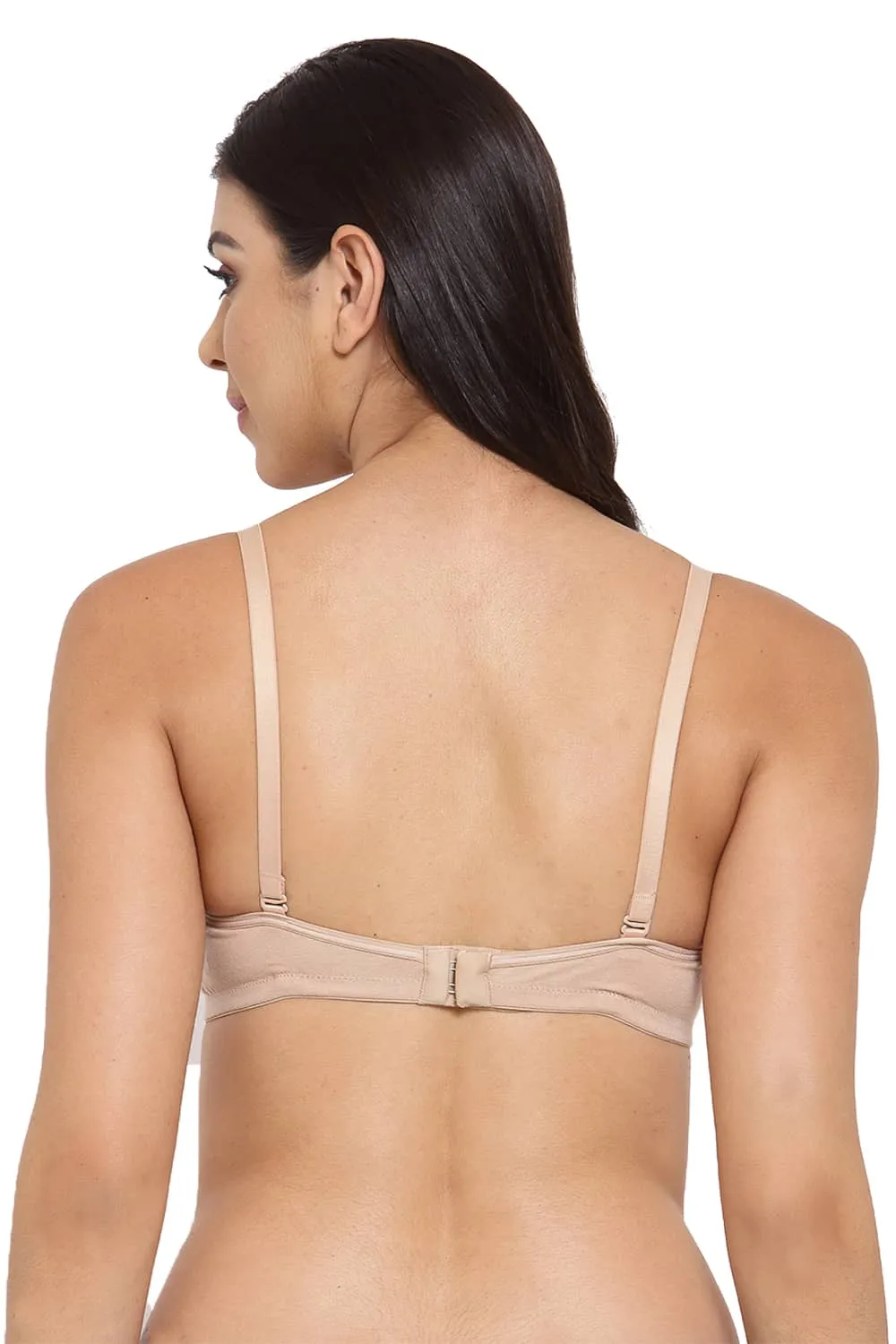 Organic Cotton Antimicrobial Padded t-shirt Bra-ISB104-Skin-