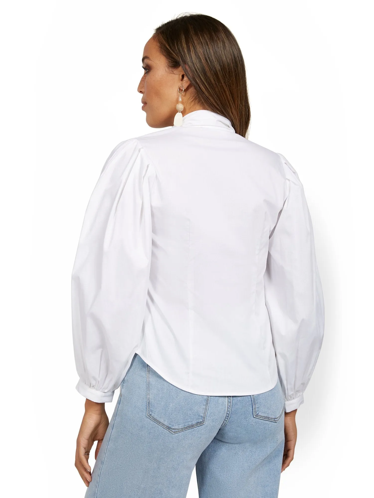 Poplin Bow Shirt - Lily & Cali