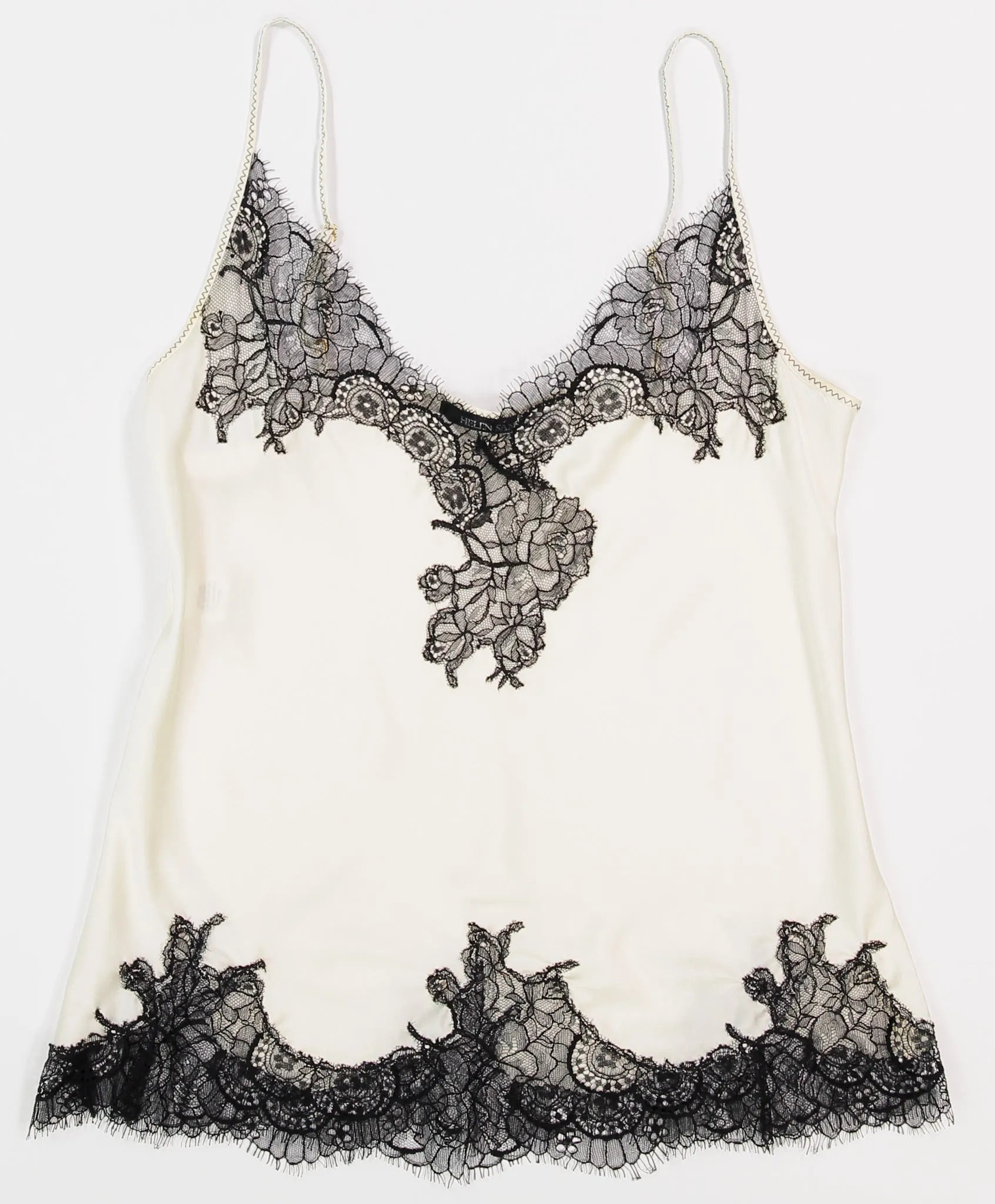 Portia Ivory Silk & Lace Camisole