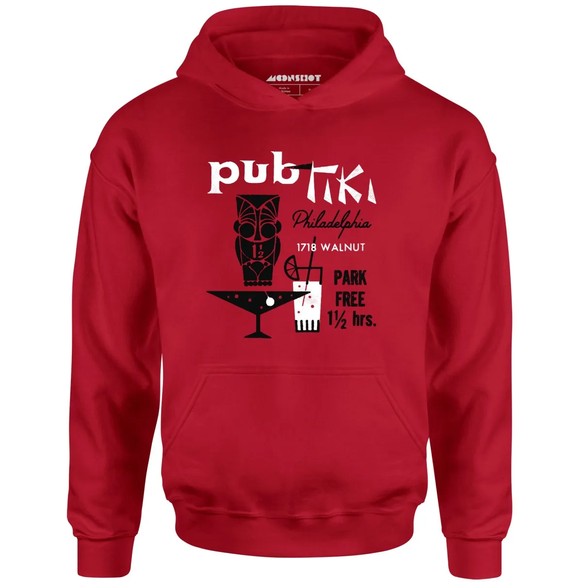 Pub Tiki - Philadelphia, PA - Vintage Tiki Bar - Unisex Hoodie