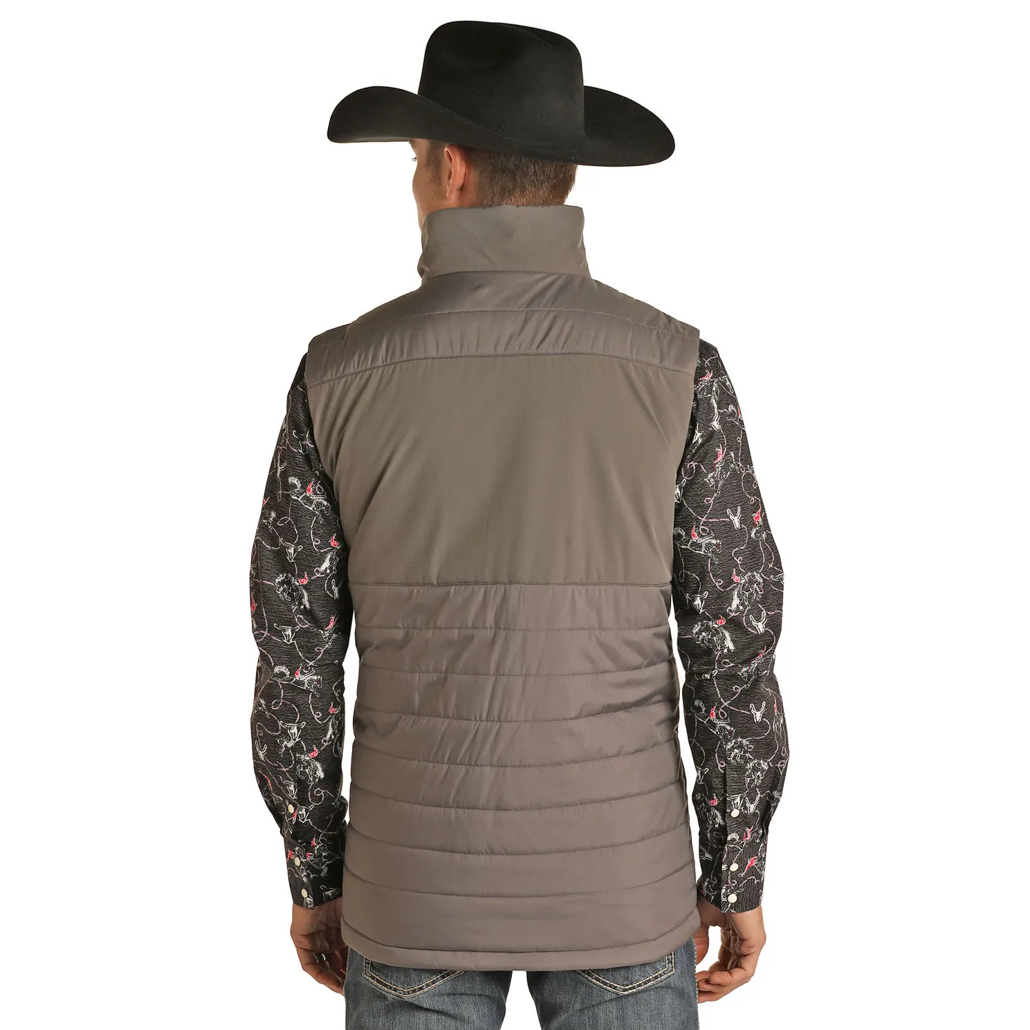 Rock & Roll Cowboy® Men's  Charcoal Grey Vest 98-1133-02