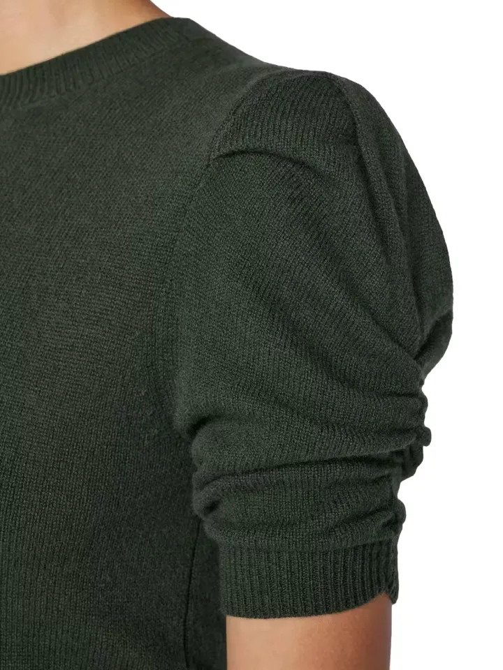 Ruched Sleeve Cashmere Sweater - Surplus