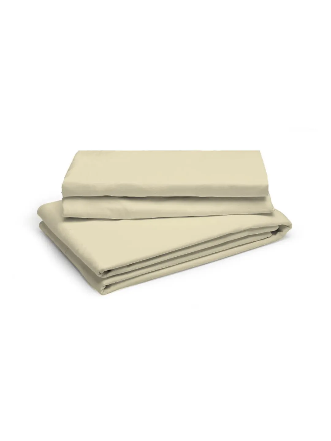 Shri Anand Creations Fast Color Solid/Plain Ivory Bedsheet for Single Bed with 1 Pillow Cover