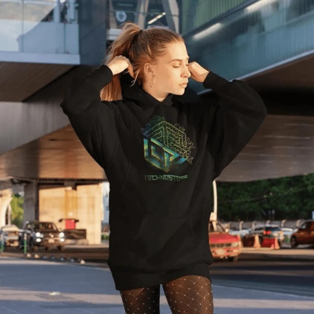 Synthwave Metamorphosis Premium Hoodie (schwarz)