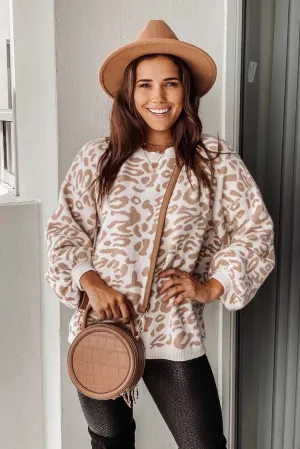 Taupe Leopard Sweater