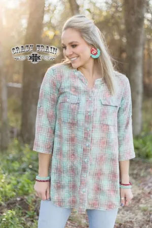 Turquoise Loretta Plaid