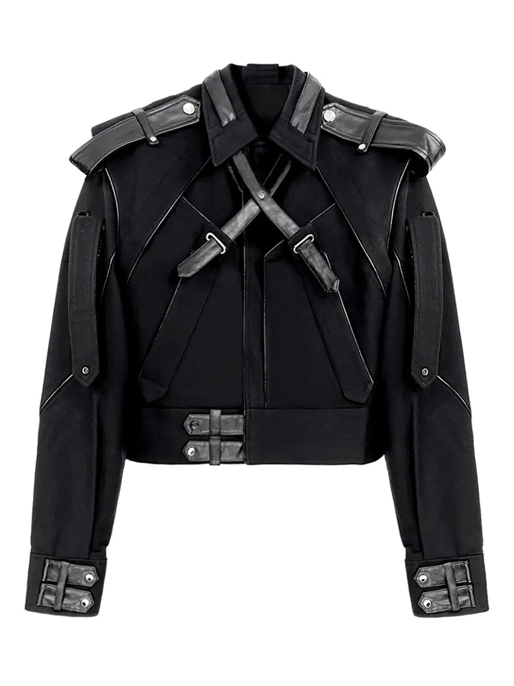 X Warrior Short Patchwork Leather Jackets